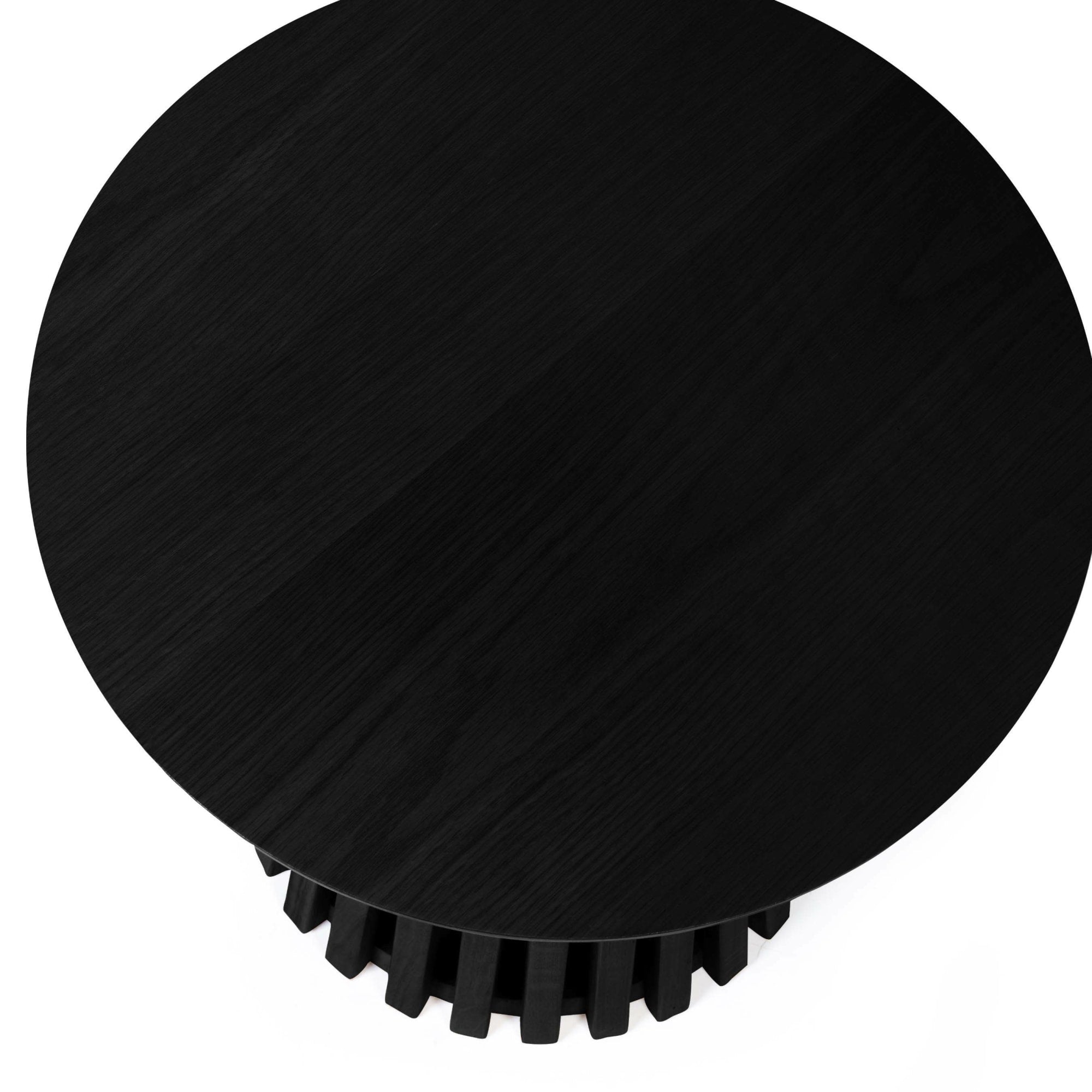 Ollie Black 45cm Round Lamp Table