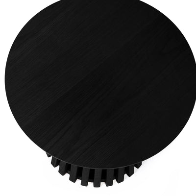 Ollie Black 45cm Round Lamp Table