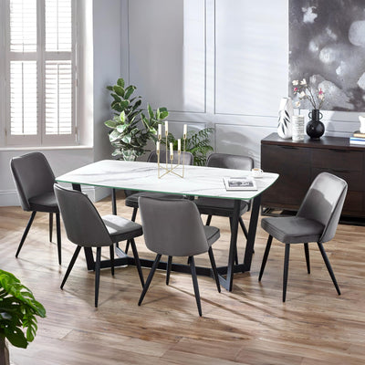 Olympus Dining Table - White Marble