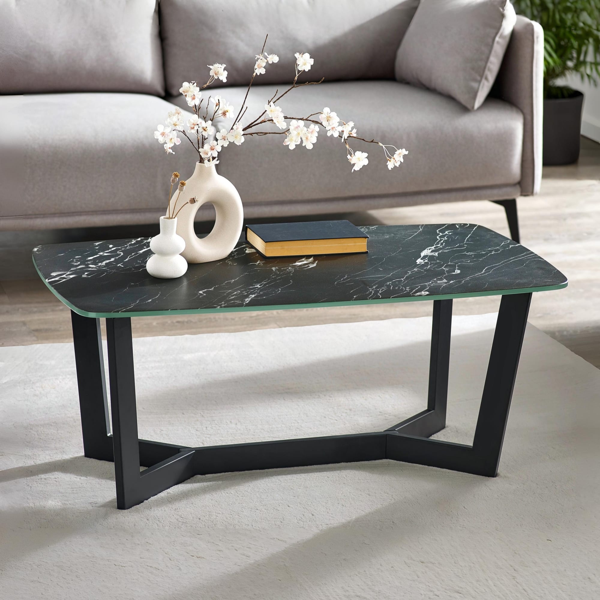 Olympus Coffee Table - Black Marble