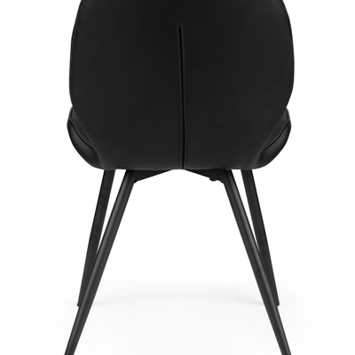Set of 2 Otto Black Faux Leather Dining Chairs
