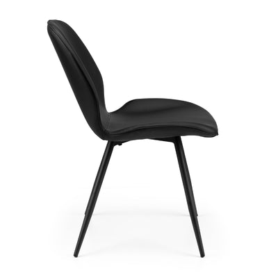Set of 2 Otto Black Faux Leather Dining Chairs