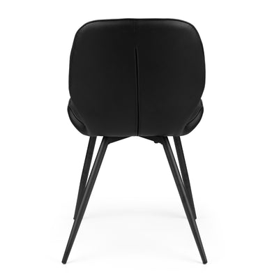 Set of 2 Otto Black Faux Leather Dining Chairs