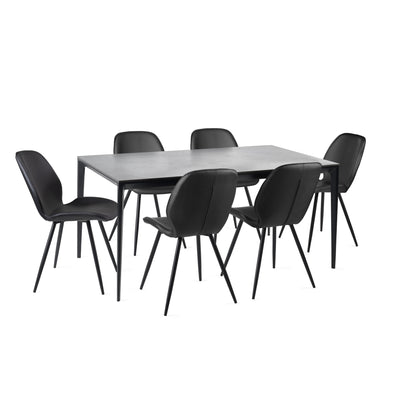 Set of 2 Otto Black Faux Leather Dining Chairs