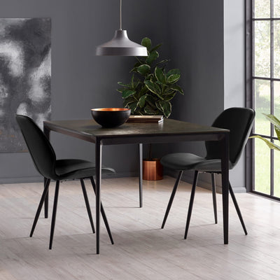 Set of 2 Otto Black Faux Leather Dining Chairs