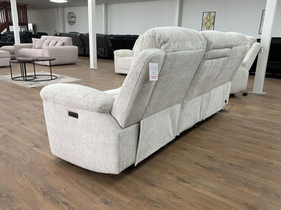 Owen Electric Recliner Sofa Beige 3 Seater