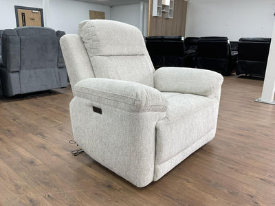 Owen Electric Recliner Sofa Beige Armchair