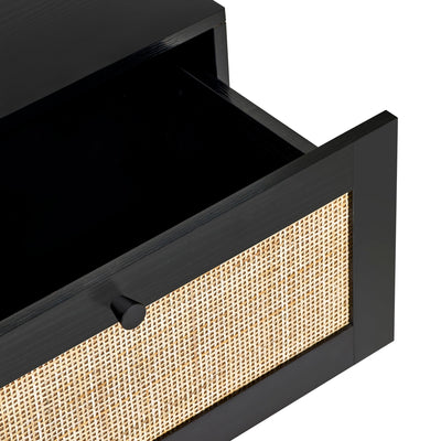 Padstow 2 Drawer Bedside - Black