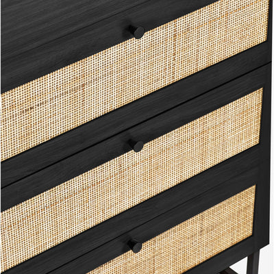 Padstow 3 Drawer Chest - Black