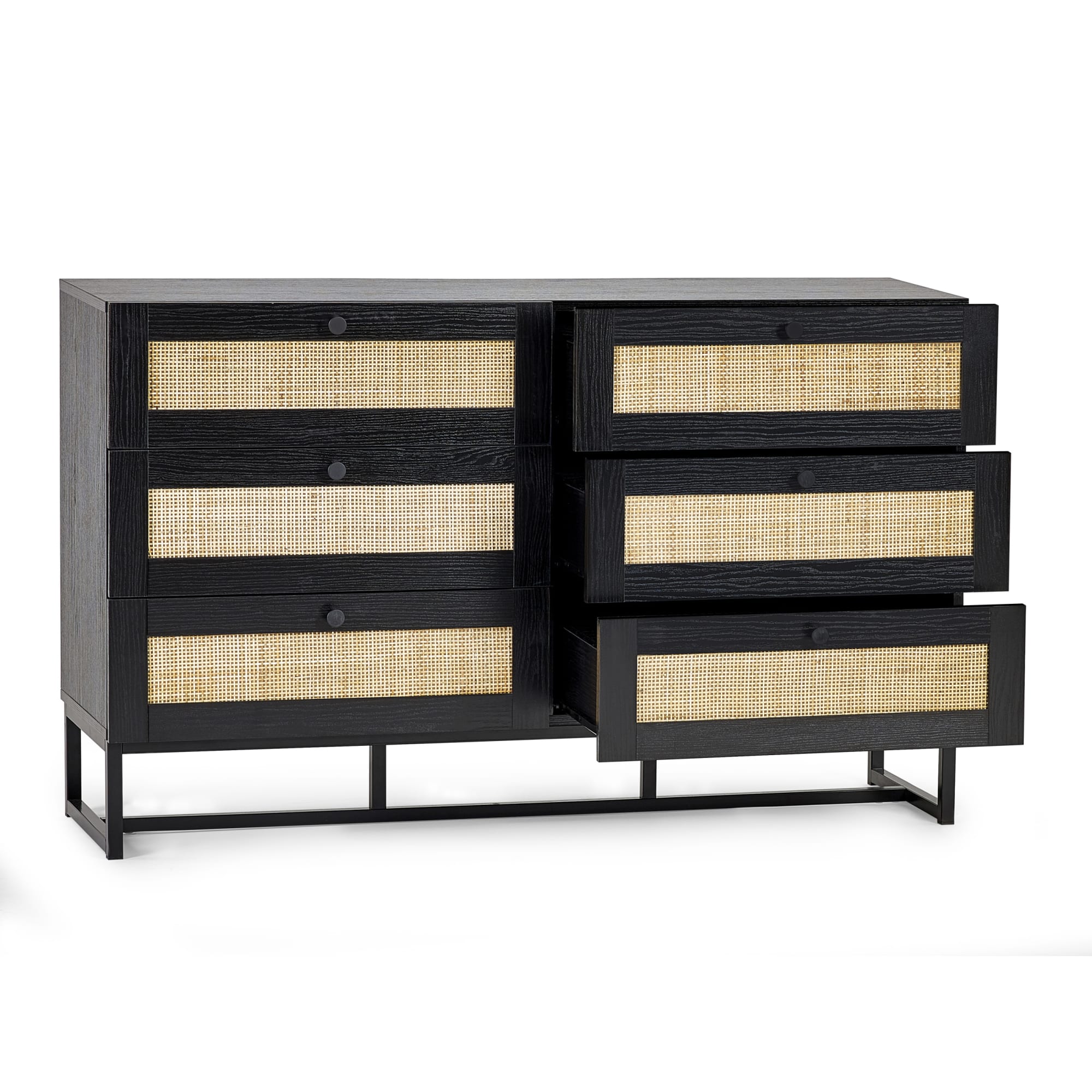Padstow 6 Drawer Chest - Black
