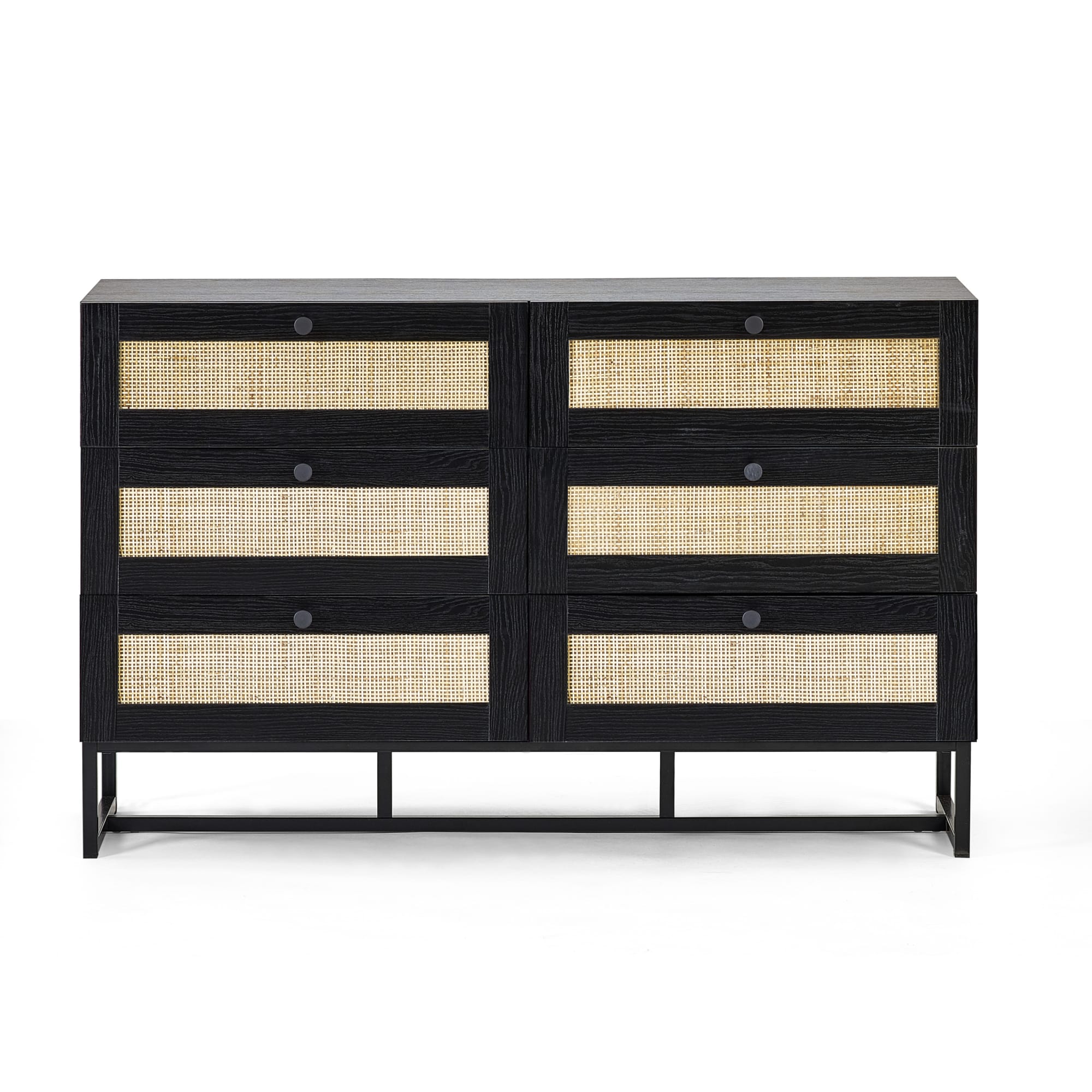 Padstow 6 Drawer Chest - Black
