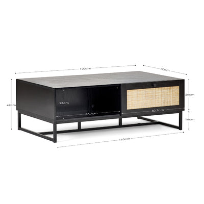 Padstow Coffee Table - Black