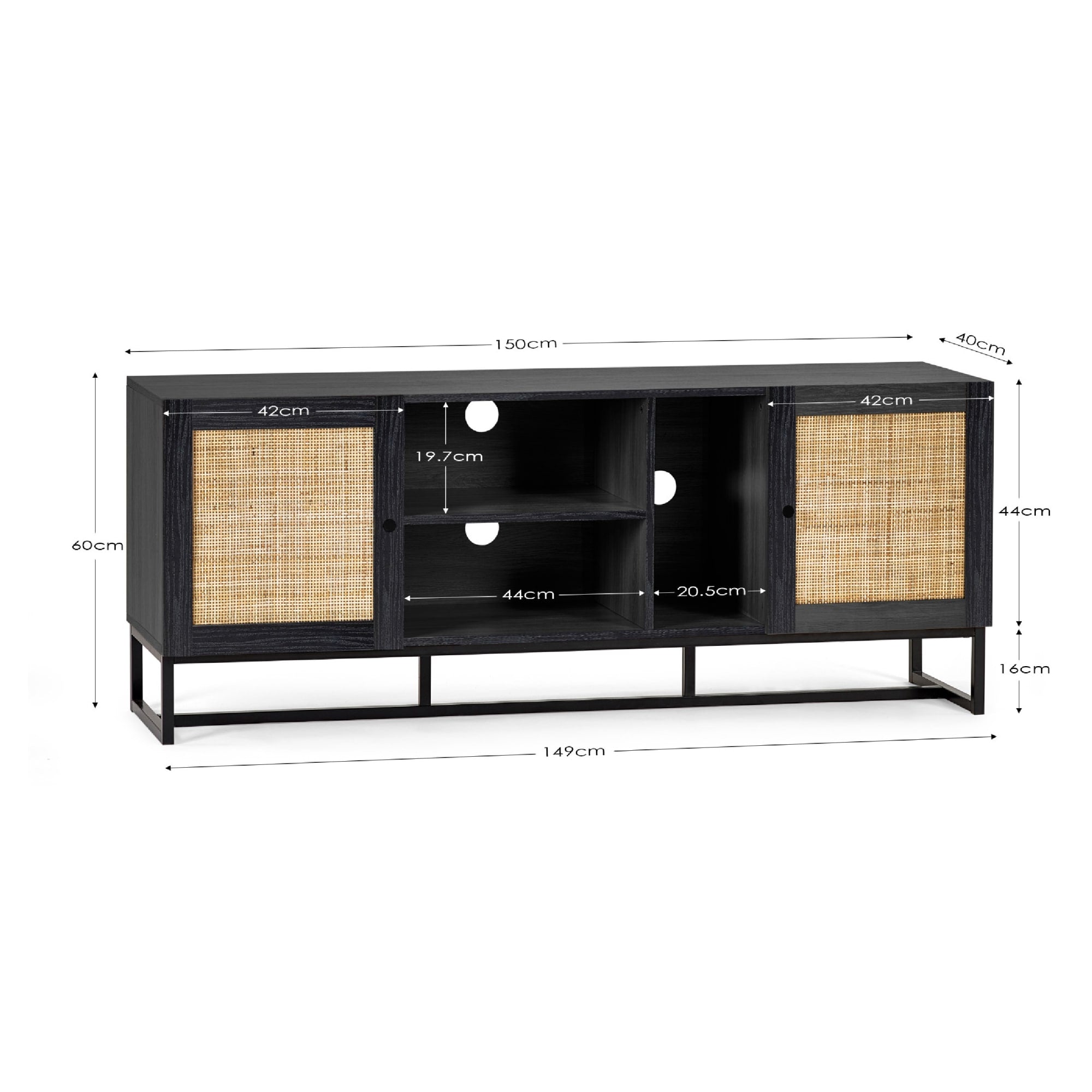 Padstow Tv Unit - Black