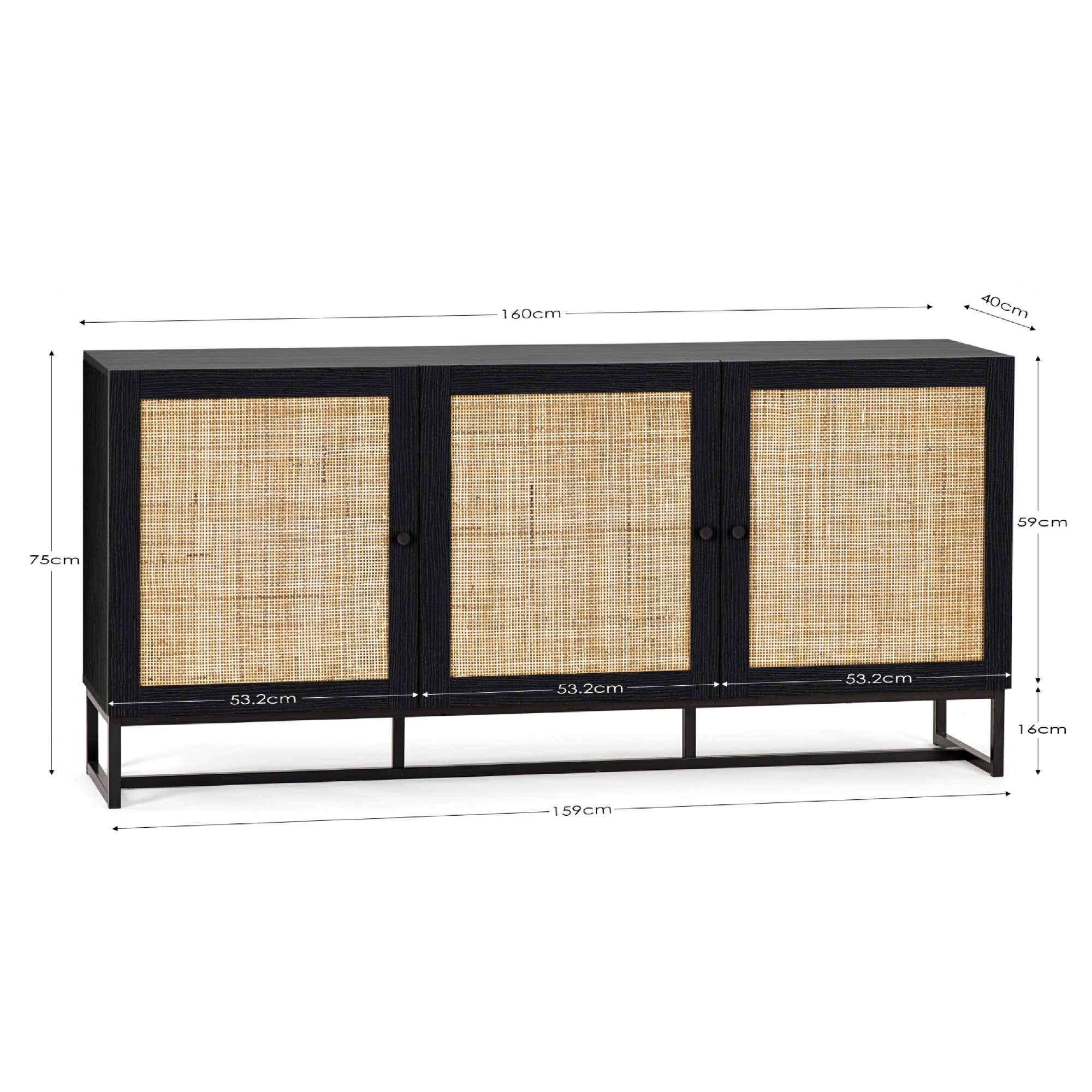 Padstow Sideboard - Black