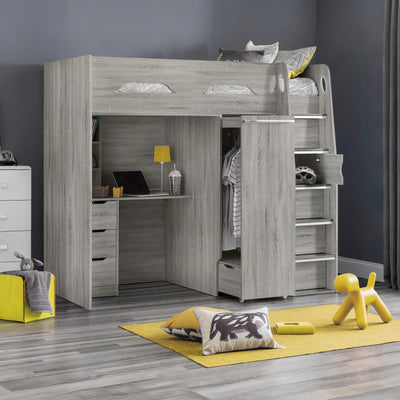 Pegasus Highsleeper Grey Oak