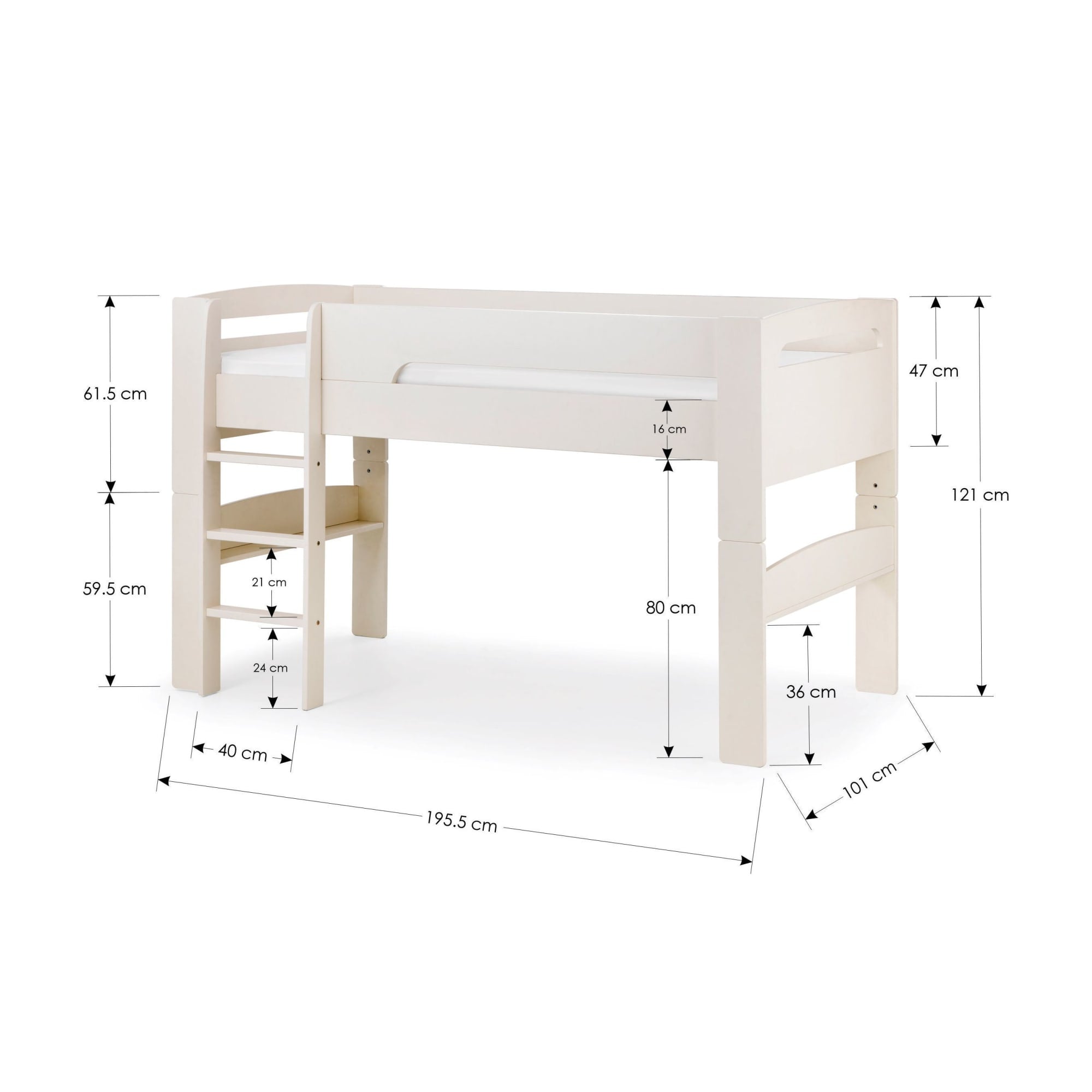 Pluto Midsleeper Stone White