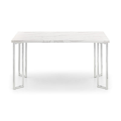 Positano Marble & Chrome Dining Table