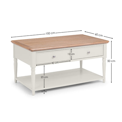 Provence 2 Drawer Coffee Table