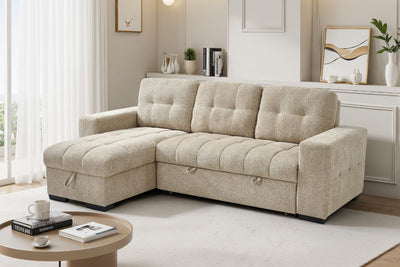 Palermo Universal Corner Sofabed Beige