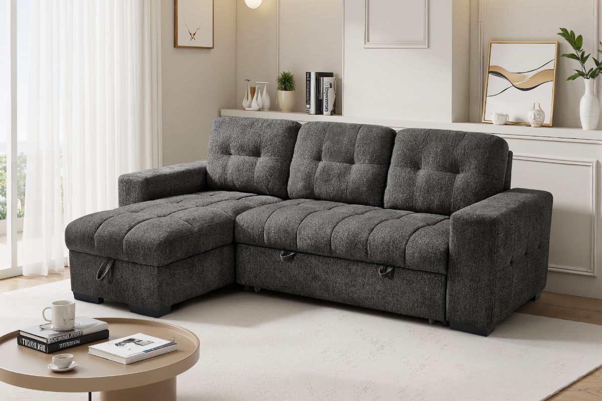 Palermo Universal Corner Sofabed Grey