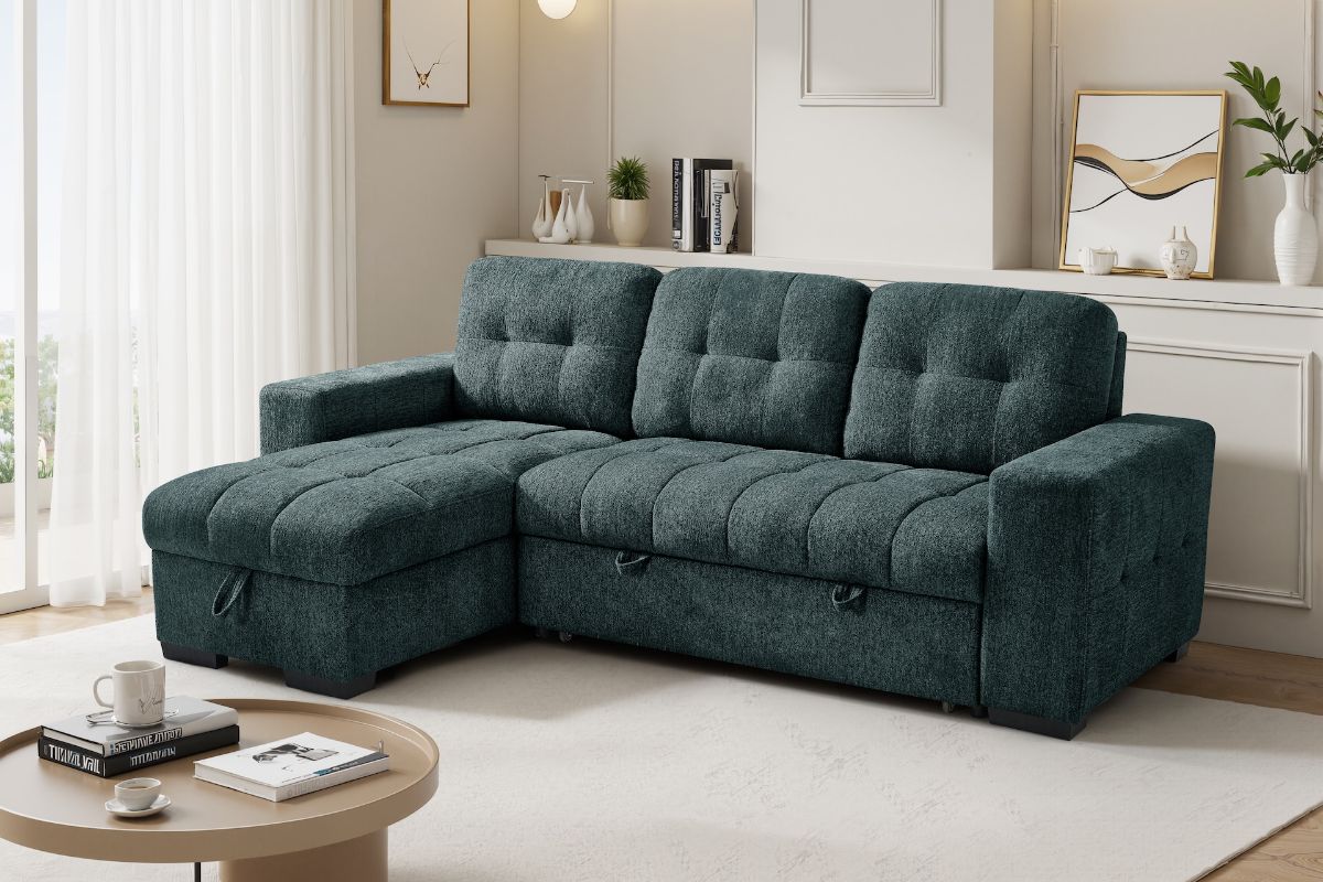 Palermo Universal Corner Sofabed Teal