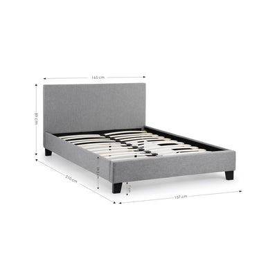 Rialto 150cm King Bed Light Grey