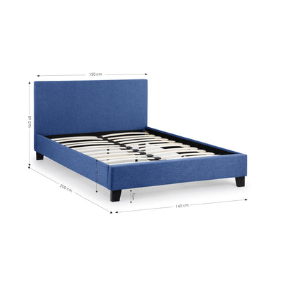 Rialto 135cm Double Bed Dark Blue