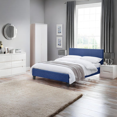 Rialto 150cm King Bed Dark Blue