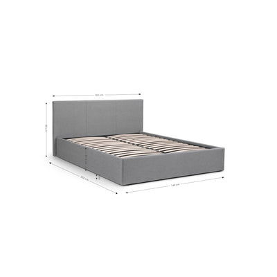 Rialto Ottoman Storage 135cm Double Bed Light Grey