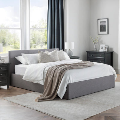 Rialto Ottoman Storage 150cm King Bed Light Grey