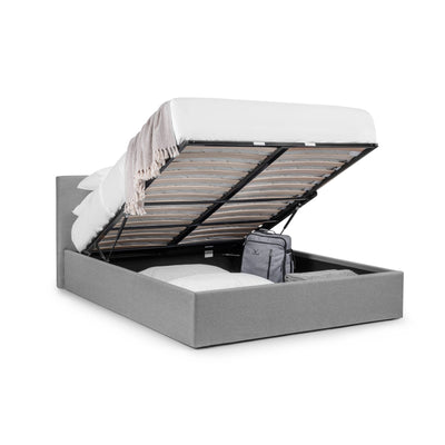 Rialto Ottoman Storage 150cm King Bed Light Grey