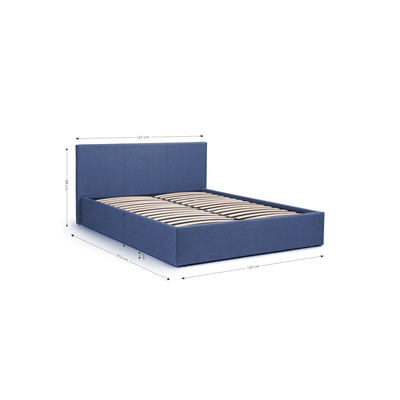 Rialto Ottoman Storage 150cm King Bed Dark Blue
