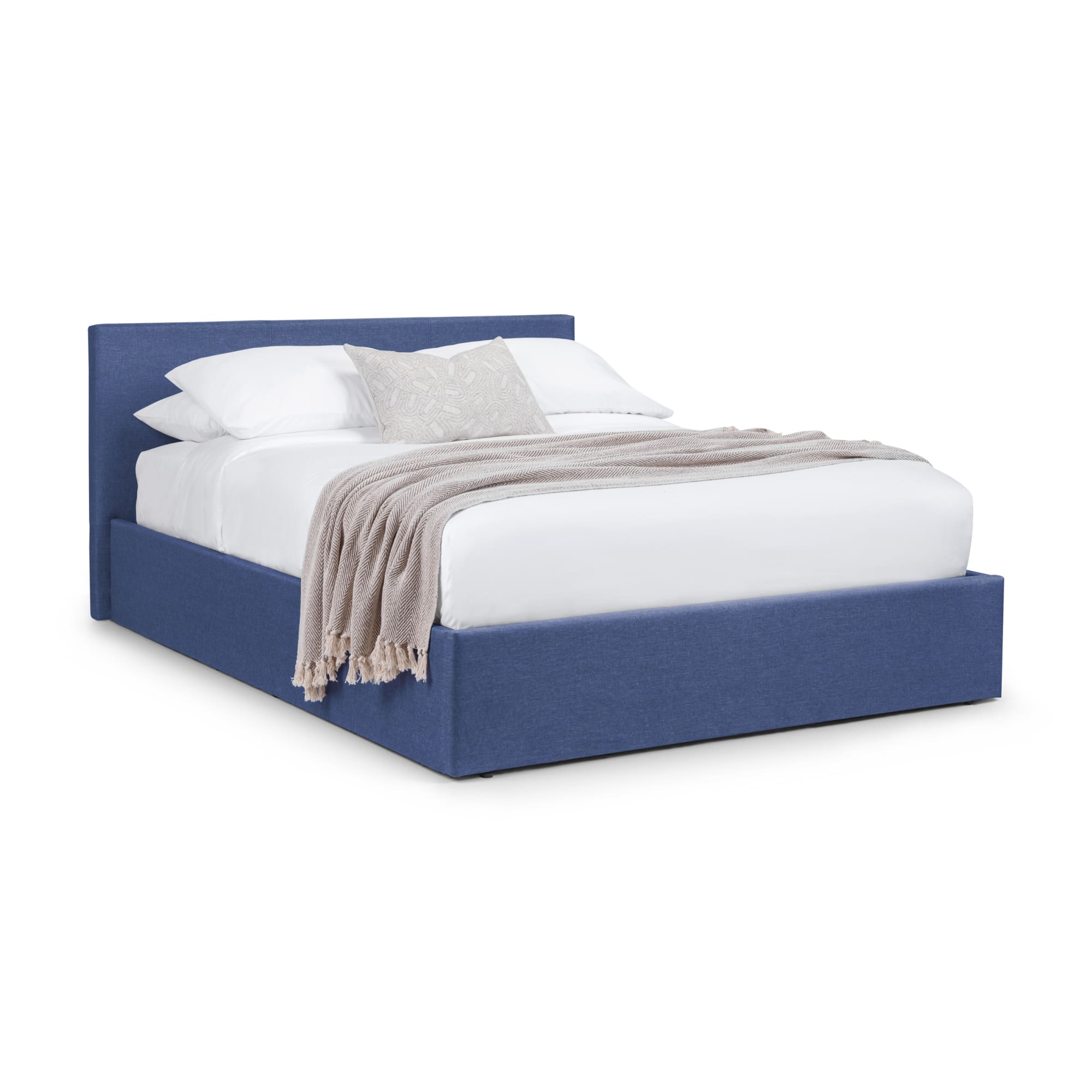 Rialto Ottoman Storage 150cm King Bed Dark Blue