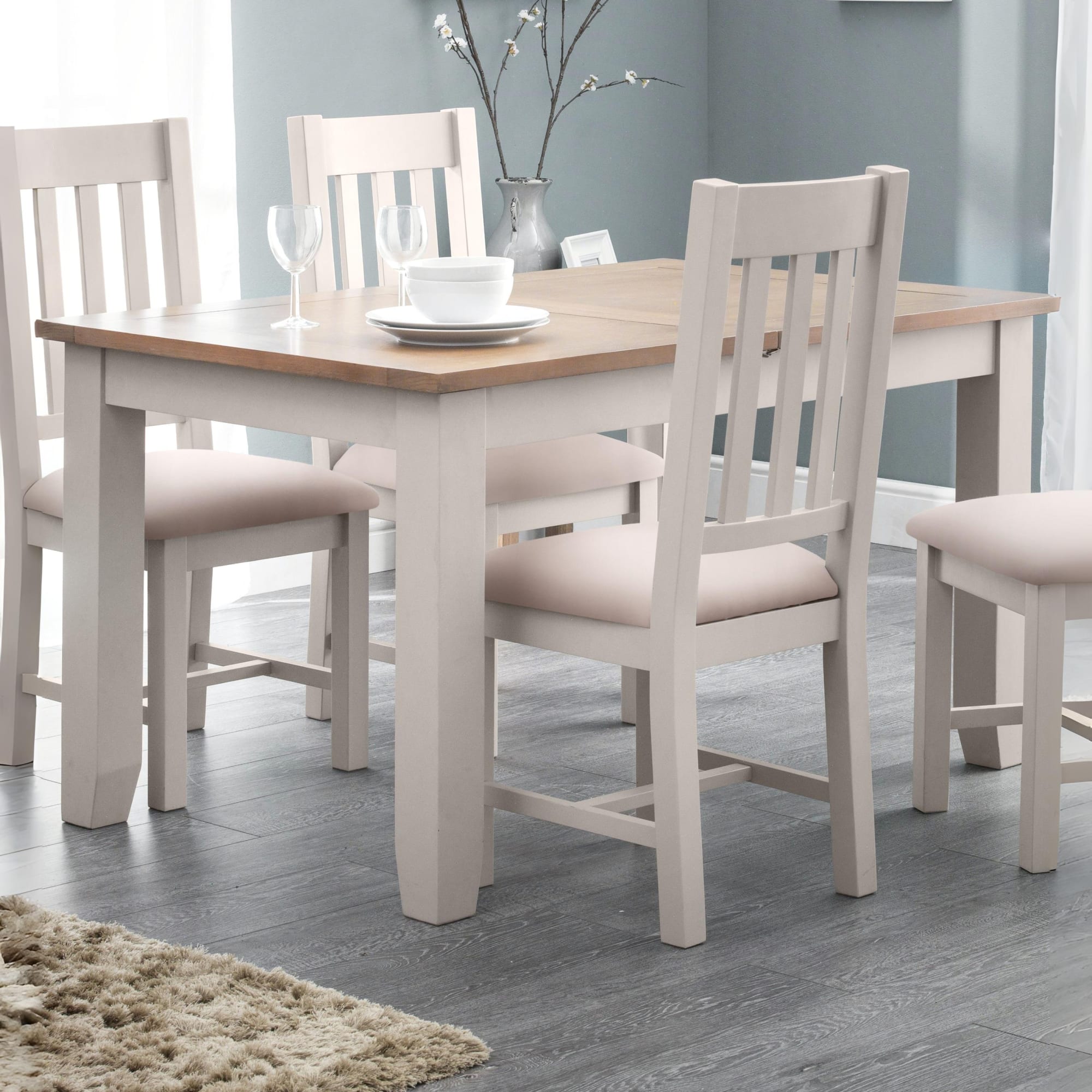 Richmond Extending Dining Table - Elephant Grey/Pale Oak
