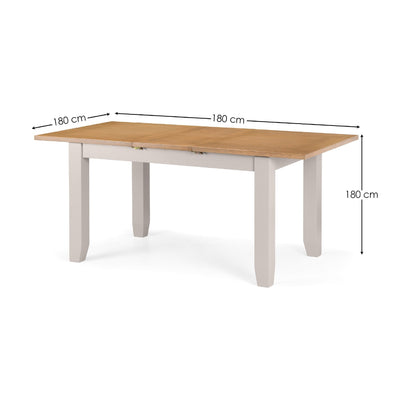 Richmond Extending Dining Table - Elephant Grey/Pale Oak