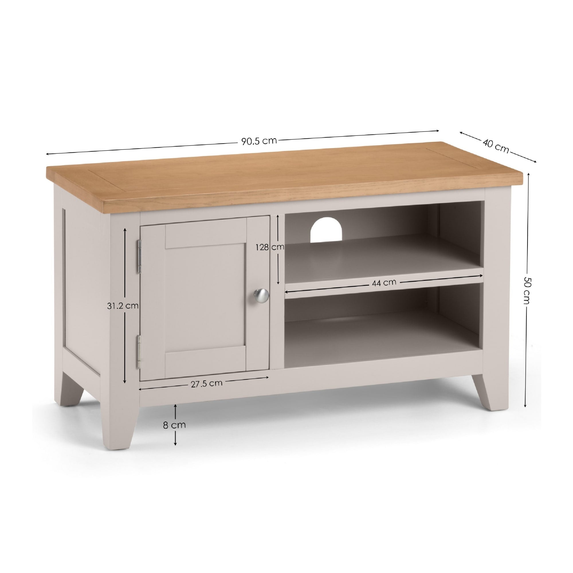 Richmond Tv Unit - Elephant Grey/Pale Oak