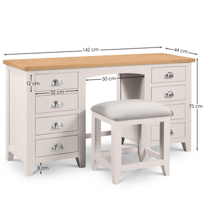 Richmond Twin Pedestal Dressing Table