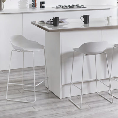 Set Of 2 Rocco Stools - White