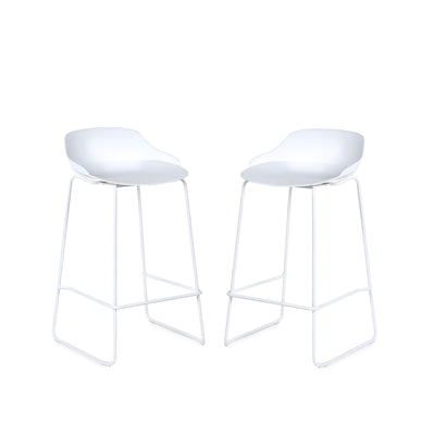 Set Of 2 Rocco Stools - White