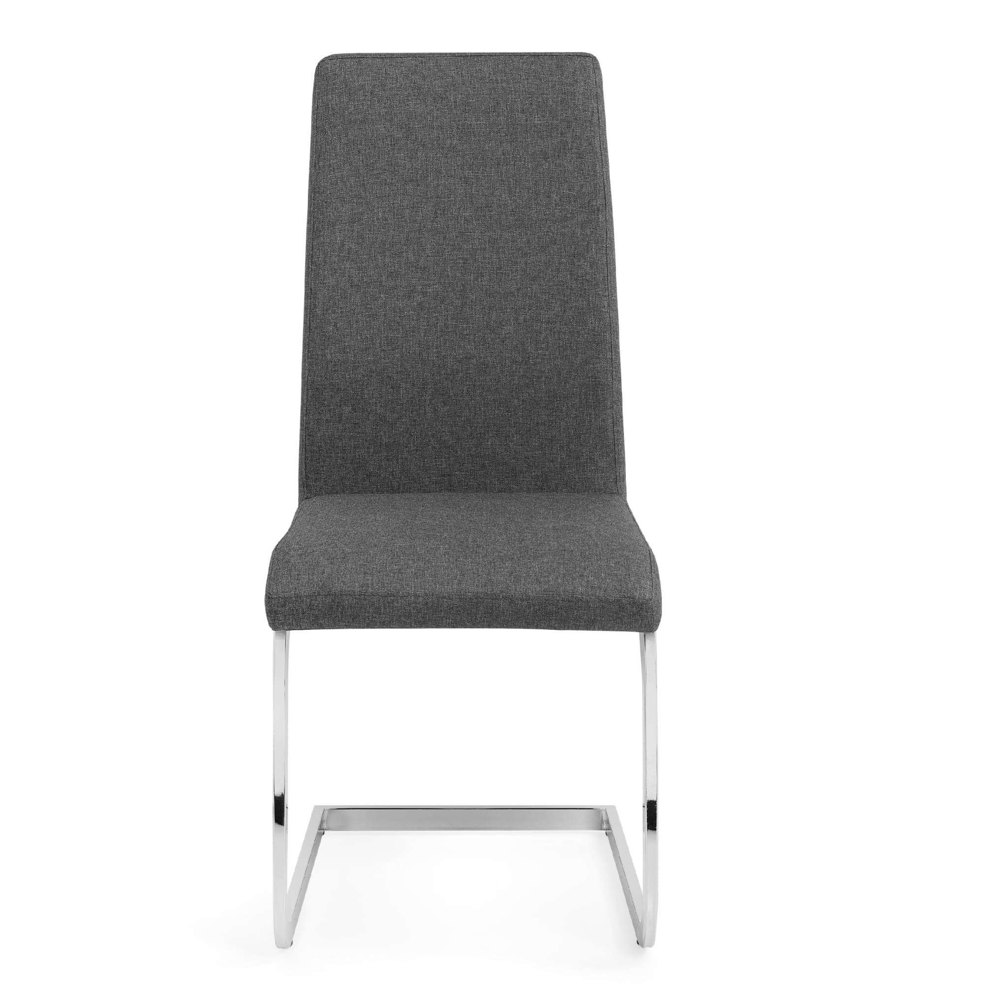 Set Of 2 Roma Cantilever Dining Chairs Slate Grey