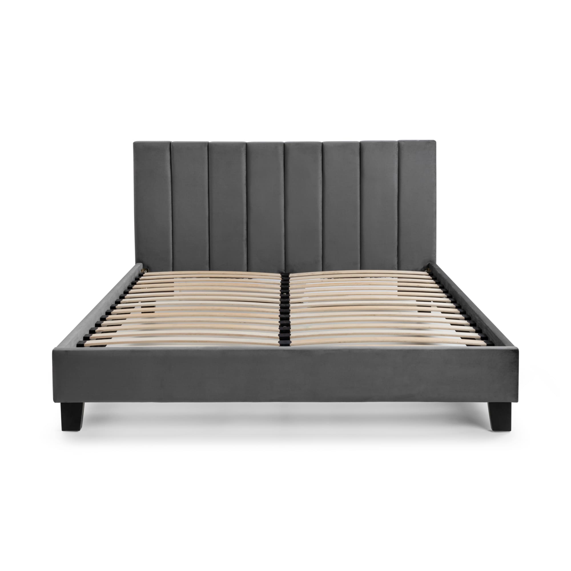 Rosa Grey Velvet Upholstered 120cm Small Double Bed