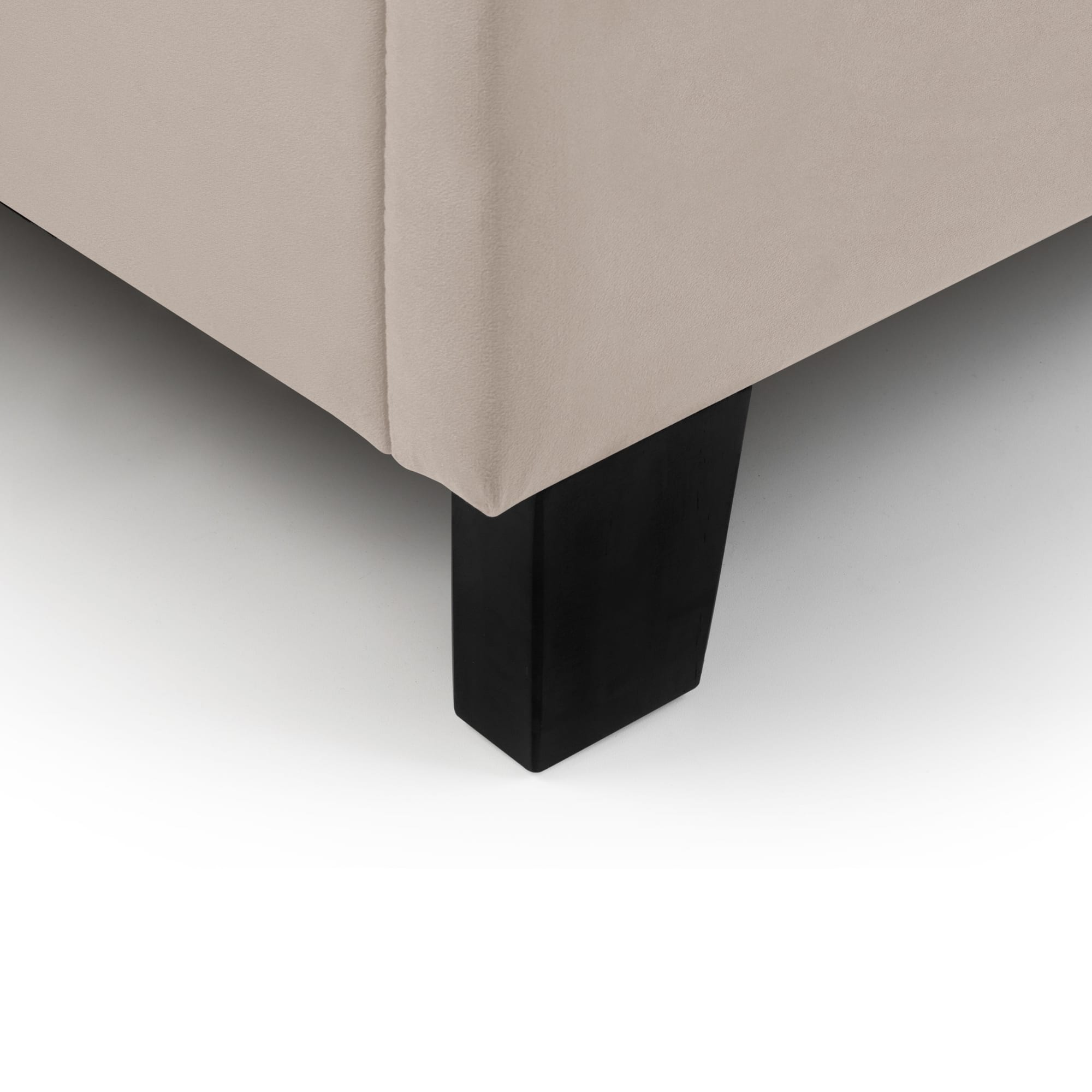 Rosa Cream Velvet Upholstered 90cm Single Bed