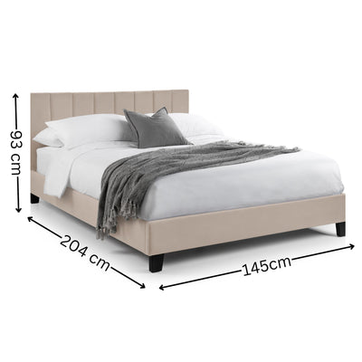 Rosa Cream Velvet Upholstered 135cm Double Bed