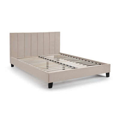 Rosa Cream Velvet Upholstered 150cm King Bed