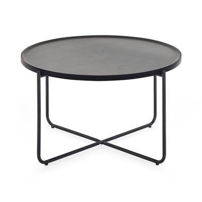 Sagrada Round Black Coffee and Lamp Table Set
