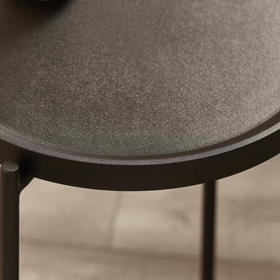 Sagrada Round Black Coffee and Lamp Table Set