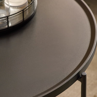 Sagrada Round Black Coffee and Lamp Table Set