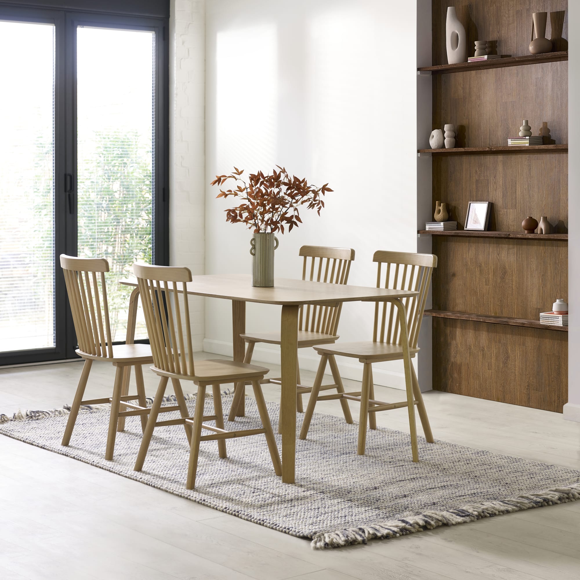Set of 2 Sakura Oak Dining Chairs