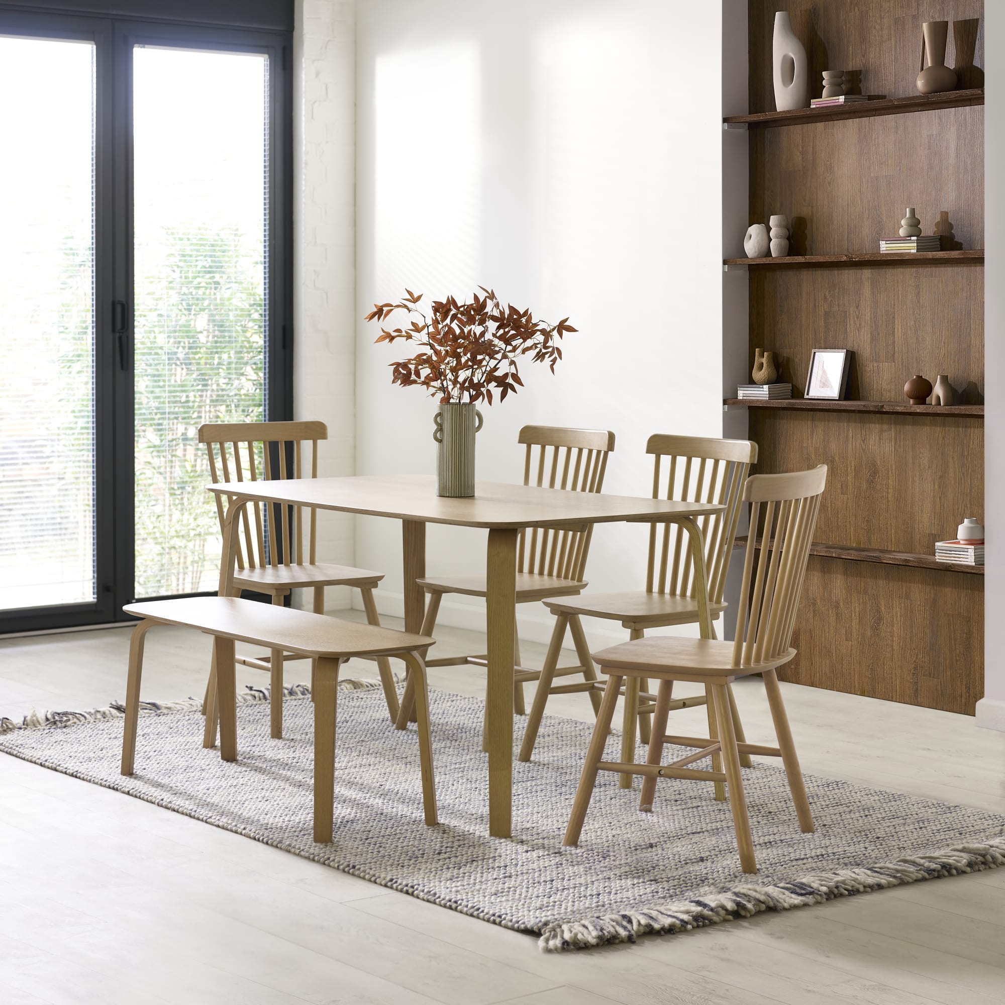 Set of 2 Sakura Oak Dining Chairs
