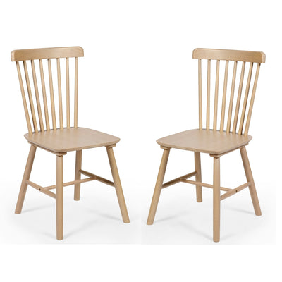 Set of 2 Sakura Oak Dining Chairs